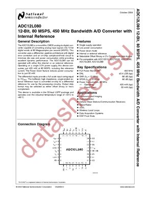 ADC12L080CIVY/NOPB datasheet  